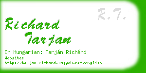 richard tarjan business card